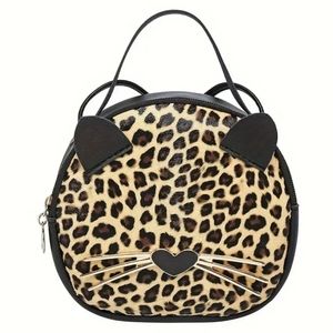 Black Leopard Hand Bag